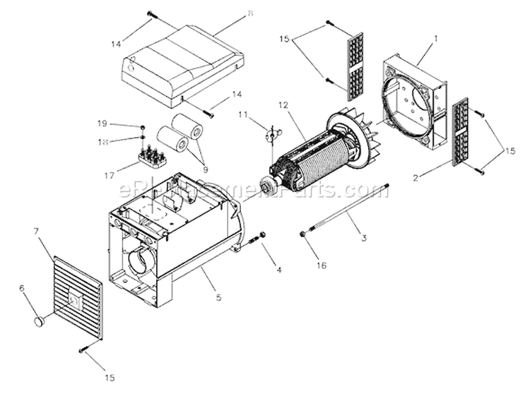 Page A Diagram and Parts List for 1768-0  Briggs and Stratton Generator
